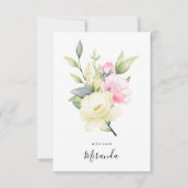 Invitation minimaliste Simple Flower Photo (Dos)