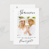 Invitation minimaliste Simple Flower Photo (Devant / Derrière)