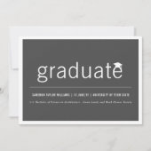 Invitation Minimaliste Simple Graduate Photo Party (Devant)