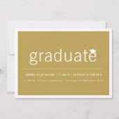 Invitation Minimaliste Simple Graduate Photo Party (Devant)