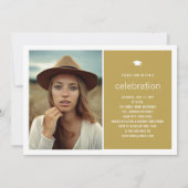 Invitation Minimaliste Simple Graduate Photo Party (Dos)
