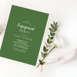 Invitation Minimaliste simple Partie d'engagement de la taill