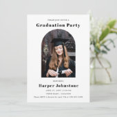 Invitation Minimaliste Simple Photo Graduation Party (Debout devant)