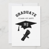 Invitation Minimaliste Simple Photo Graduation Party (Dos)