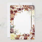 Invitation Minimaliste simple Rose Gold Frame Mariage (Dos)