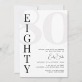 Invitation minimaliste Soixante-dix-huitième anniv (Devant)