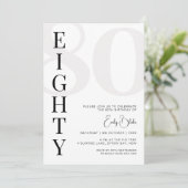 Invitation minimaliste Soixante-dix-huitième anniv (Debout devant)