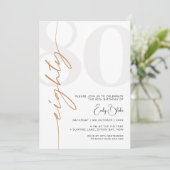 Invitation minimaliste Soixante-dix-huitième anniv (Debout devant)