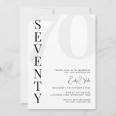 Invitation Minimaliste Soixante-dix-septième anniv (Devant)