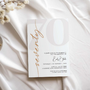 Invitation Minimaliste Soixante-dix-septième anniv