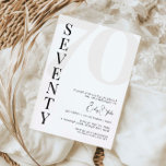 Invitation Minimaliste Soixante-dix-septième anniv<br><div class="desc">Cette minimaliste typographie 70ème anniversaire invitation est parfait pour une fête d'anniversaire moderne. Le design simple est composé d'une typographie minimaliste classique en noir et blanc et d'une touche moderne. Personnalisable dans n'importe quelle couleur. Gardez le design minimal et élégant, en l'état, ou personnalisez-le en ajoutant vos propres graphiques et...</div>
