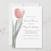 Invitation minimaliste Tulipe nuptiale douche (Devant)