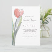 Invitation minimaliste Tulipe nuptiale douche (Debout devant)