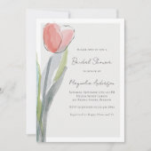 Invitation minimaliste Tulipe nuptiale douche (Devant)