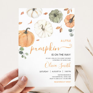 Invitation Minimaliste Un Baby shower Un Peu Citrouille