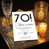 Invitation Minimaliste unique Enregistrer la date 70e anniver