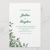 Invitation Minimaliste Vert Doux (Devant)