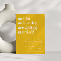 Minimaliste Yellow Retro Simple Mariage site