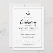 Invitation Minimalistic Celebration of Life Anchor Cross (Devant)
