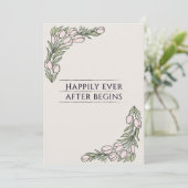 Invitation Minimalistic Floral Rustic Wedding Invite (Debout devant)