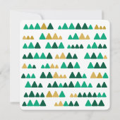 Invitation Minimalistic Green & Golden Woods Christmas Square (Dos)
