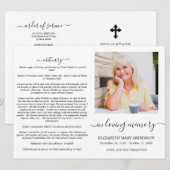 Invitation Minimalistic Memorial Funeral (Devant / Derrière)