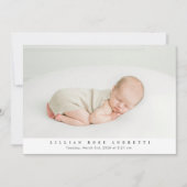 Invitation Minimalistic Newborn Announcement (Devant)