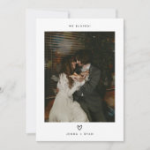 Invitation Minimalistic Photo Wedding Elopement & Reception (Devant)