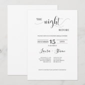 Invitation Minimisez La Nuit Avant Le Dîner De Répétition (Devant / Derrière)