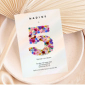 Invitation minimum 5e anniversaire Élégant style c