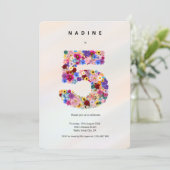 Invitation minimum 5e anniversaire Élégant style c (Debout devant)