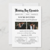 Invitation Minimum personnalisé 2 photo QR Code Mariage de jo (Devant)