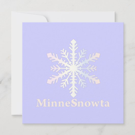 Invitation MinneSnowta avec flocon de neige (Devant)