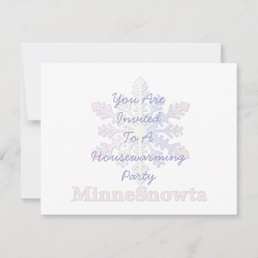 Invitation MinneSnowta avec flocon de neige (Devant)
