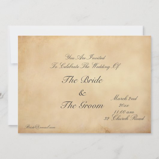 Invitation Minstrel et Lute médiévaux (Dos)