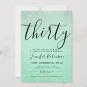 Invitation Mint 30e anniversaire Simple + peinture Parties sc (Devant)