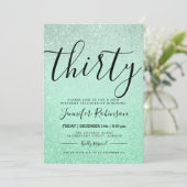 Invitation Mint 30e anniversaire Simple + peinture Parties sc (Debout devant)