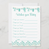 Invitation Mint Baby shower Wings For Baby Game (Devant)