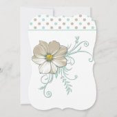 Invitation MINT BISQUE POINTS RAYURES Enregistrer la date (Dos)
