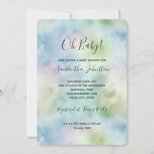 Invitation Mint bleu Aqua   (Devant)