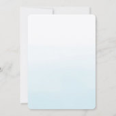 Invitation Mint Bleu Tropical Palmiers Ombre Mariage (Dos)