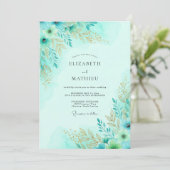Invitation Mint Blissful Spring Wedding (Debout devant)