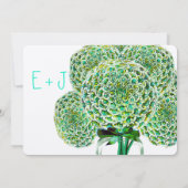 Invitation Mint et Emerald Zinnia Mason Mariage Jar Invite (Dos)