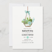 Invitation Mint Glass Terrarium Succulent Bachelorette Party (Devant)