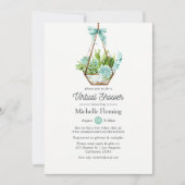 Invitation Mint Glass Terrarium Virtual Baby ou Fête des mari (Devant)