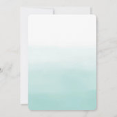 Invitation Mint Gold Dragonlies Ombre Aquarelle (Dos)