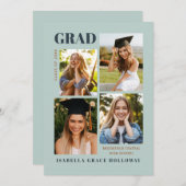 Invitation Mint Grad Announcement With Photos (Devant / Derrière)