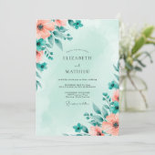 Invitation Mint Green Atmospheric Spring Wedding (Debout devant)