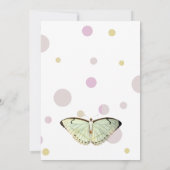 Invitation Mint Green Beauté Papillon Anniversaire (Dos)