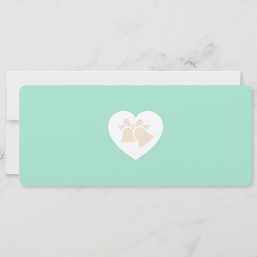 Invitation Mint Green & Champagne Boarding Pass Wedding (Dos)